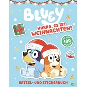 BLUEY - Hurra, es ist Weihnachten! - Rätsel- und Stickerbuch