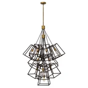 Elstead Lighting Elstead Fulton Viseči lestenec s 13 lučmi, velik, bronast, (22098155)