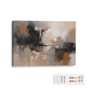 Moderna abstraktna slika na platnu Artnova 90x60 cm, sodobna stenska dekoracija za dnevno sobo, spalnico, pisarno, visoka kakovost tiska, intenzivne barve, umetniška kompozicija, pripravljena za
