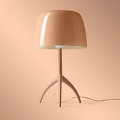 Foscarini LED namizna svetilka Lumiere Nuances, 35 cm, roza, dim. - Dnevna soba/jedilnica - Dizajn - puder - Steklo