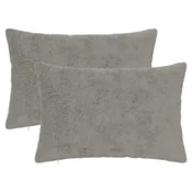 Vidaxl Prevleka za blazino 2 kos HEERLEN Svetlo siva 50 x 80 cm