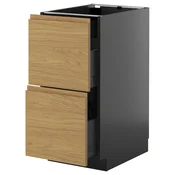METOD / KNIVSHULT Pod.element, 2fronta/2vis.fioke, Crnosiva/Voxtorp im. hrastovine, 40x60 cm