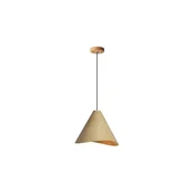 Drveni luster na sajli 1xE27/60W/230V, precnik 33 cm, masivno drvo/hrast/kaucukovina