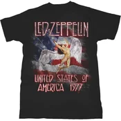 Led Zeppelin Majica Stars N Stripes USA 77. Unisex Black XL