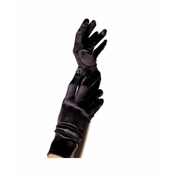 Leg Avenue Wrist Length Satin Gloves 2B Black