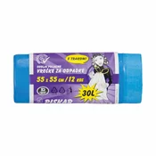 VREČKE ZA SMETI PISKAR 30 L S TRAKOM V ROLI 12/1 55X55 CM