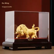 Damingtongjiang Dekorativna figura Bik, 33x18.5x28 cm, Zlatna boje