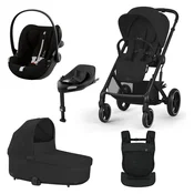 Cybex Voziček 4v1 Balios bundle + AMYA moon black
