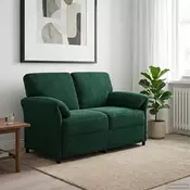 Sofa za dvije osobe Tamnozelena 138 x 83 x 95 cm Baršun