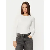 Tommy Jeans Bluza Essential DW0DW17387 Écru Slim Fit
