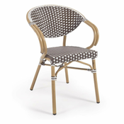 Smeđa metalna/plastična vrtna stolica Marilyn – Kave Home