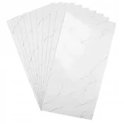 shumee Vodoodporne PVC ploščice bele samolepilne, 10 kosov, 1,8 m2, komplet