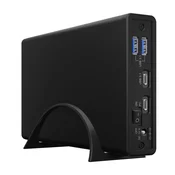 IcyBox Ohišje za 2,5/3,5 HDD z vgrajenim HUB-om