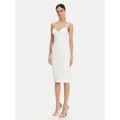 Elisabetta Franchi Cocktail obleka AB-702-51E2 Bela Regular Fit