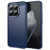 TPU gel maska Brushed Carbon za Xiaomi 15T Pro - plav