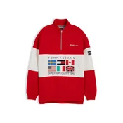 Tommy Jeans Majica mornarska/rumena/ognjeno rdeča/bela