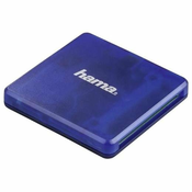 HAMA citac multimedijskih kartica USB 2.0, SD/microSD/CF, plavi