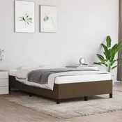 shumee vidaXL Posteljni okvir brez vzmetnice, temno rjav, 120x200 cm, blago