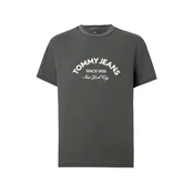 Tommy Jeans Majica antracit/bela