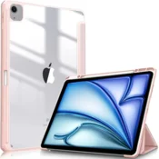 GS Ovitek za iPad Air 13 M4 2026/M3 2025/M2 2024, Smartcase Hybrid, z držalom za pisalo, roza