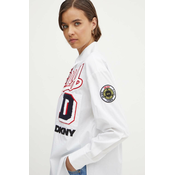Pamučna košulja Dkny HEART OF NY za žene, boja: bijela, relaxed, s klasičnim ovratnikom, D2B4A106