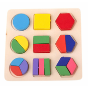 Aga Lesena izobraževalna igrača oblike 18 kosov