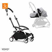Stokke Ogrodje vozička white frame 0+ newborn pack Yoyo stone