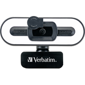 VERBATIM Verbatim AWC-02 Full HD spletna kamera 2560 x 1440 Pixel\, 1920 x 1080 Pixel nosilec s sponko\, stojalo, (20461049)