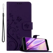 Cadorabo CADORABO Huawei P9 PLUS v klasična temno modra - ovitek v cvetličnem dizajnu z magnetnim zapiranjem, stoječo funkcijo in režami za kartice, (20566512)