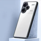 GS Ovitek za Xiaomi Redmi Note 13 Pro+, Fusion Hybrid, z zaščito kamere, prozoren/črn
