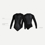 Mystic Obleka SWAY BLACK 2-2 Longarm Supershorty Frontzip - 967 Black