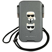 Karl Lagerfeld Bag KLHCP12LOPHKCG 6,7 grey hardcase Saffiano Ikonik KarlChoupette Head (KLHCP12LOPHKCG)