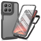 Overboard Ovitek za Motorola Moto G17/G17 Power/G15/G15 Power, odporen na udarce, s folijo, črn