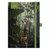 Blok notes z elastiko animals giraffe a5 tp črt 96l