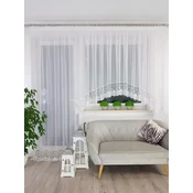 shumee Balkonski komplet, voile zavese, okrašene z vezenjem 300x160 in 145x250 cm