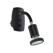 Eglo 300912 - LED svetilka za vtičnico PARRINI 1xGU10/4,5W/230V črna