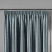 shumee Velvi gotova zavesa z nabiralnim trakom, žametno modra, gladka, 140x230 cm
