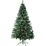 tectake umetno božično drevesce s kovinskim stojalom (705 konic in borovih storžev), 180 cm