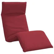 Vidaxl Zložljiv ležalnik vinsko rdeč 175x54x8,5 cm oksfordsko blago