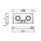 Logilink ventilator panel sa 2 ventilatora i termostatom, 1U, 465 x 220, crni