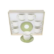 PORCELAN SET ZA KAFU 130ml 6/1 (ZEL/TAC) YH24B039G