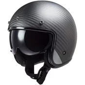 Otvorena motociklistička kaciga LS2 OF601 Bob II Carbon Solid black mat