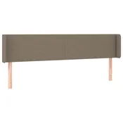 Vidaxl Vzglavje z ušesi taupe 183x16x78/88 cm blago