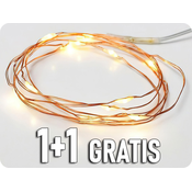 ACA Lighting LED dekorativni lanac 2m, 20LED, 2XAA, WW, bez funkcije, bakra, 1+1 gratis! [X0120121]