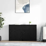 Komode 2 pcs Crni hrast 60 x 30 x 70 cm Konstruirano drvo