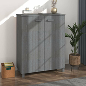 Ormaric za cipele HAMAR tamnosivi 85x40x108 cm masivna borovina