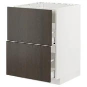 METOD/MAXIMERA Podstav omr za k pl/vgr napa+predal, bela/Sinarp rjava, 60x60 cm