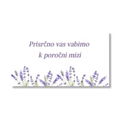 Personal Kartica kot povabilo za mizo - Levander Izberite količino: 11 kos - 30 kos