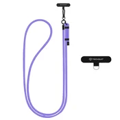 Vrvica za telefon Techsuit Crossbody Strap z nastavljivo dolžino - moonlit lilac