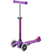 Djecji romobil Micro - Mini Deluxe LED, Purple Pink